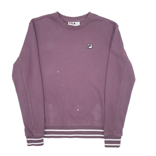 Womens Purple Fila Crewneck Jumper