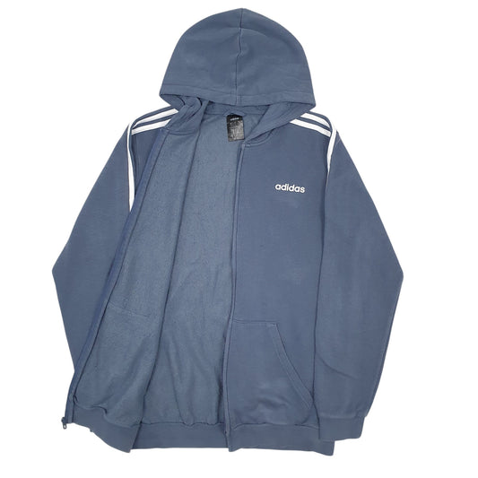 Mens Blue Adidas Full Zip Jumper