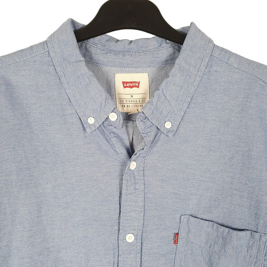 Mens Blue Levis Casual Summer Short Sleeve Shirt