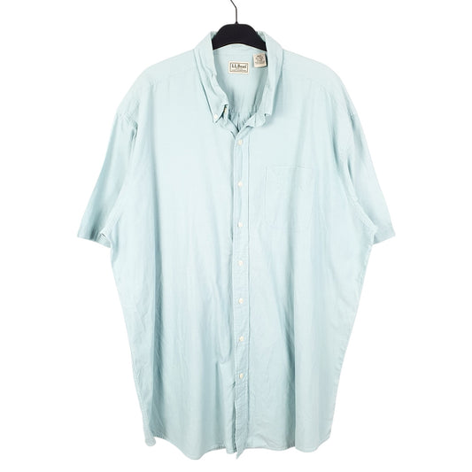 Mens Turquoise L.L.Bean Tall Short Sleeve Shirt