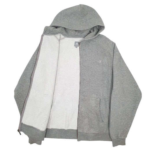 Mens Grey Champion Full Zip Jumper