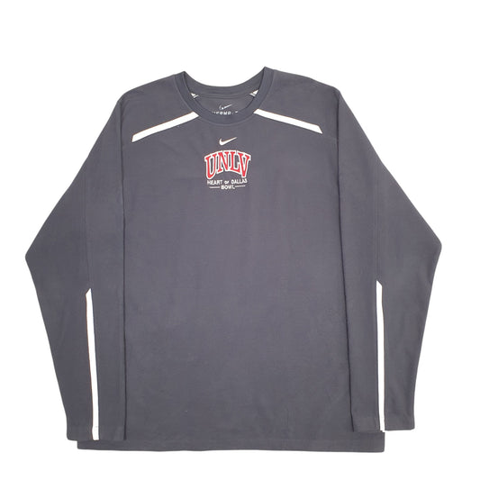 Mens Grey Nike UNLV Dallas Therma-Fit Crewneck Jumper