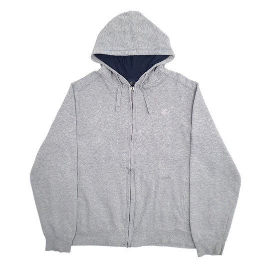 Mens Grey Starter Full Zip Jumper