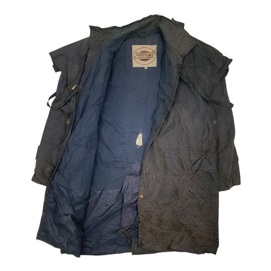 Mens Green Driza-Bone Vintage Smock Coat