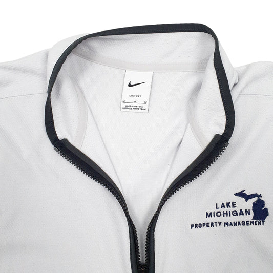 Mens Grey Nike Dri-Fit Quarter Zip Jumper