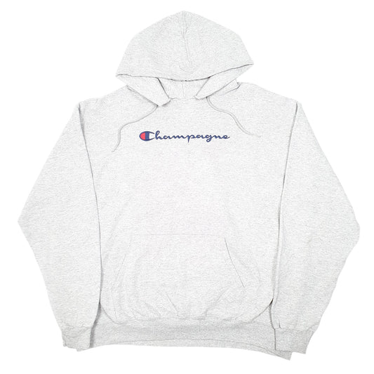 Mens Grey Champion Champagne Fizz Bubbly Hoodie Jumper