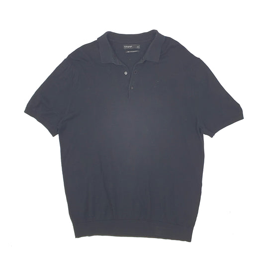 Mens Black Autograph Short Sleeve Polo Shirt