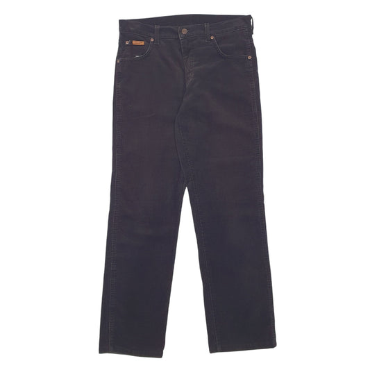 Mens Black Wrangler Corduroy Trousers