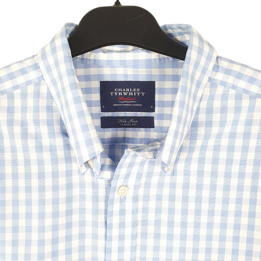 Mens Blue Charles Tyrwhitt Long Sleeve Shirt