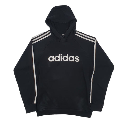 Mens Black Adidas Hoodie Jumper