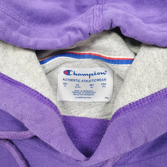 Mens Purple Champion Hoodie Jumper