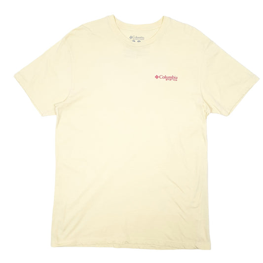 Mens Yellow Columbia Sportswear PFG Fishing Short Sleeve T Shirt