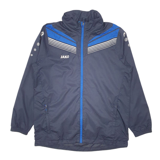 Mens Black Jako Sport Hooded Active Wear Crewneck Coat