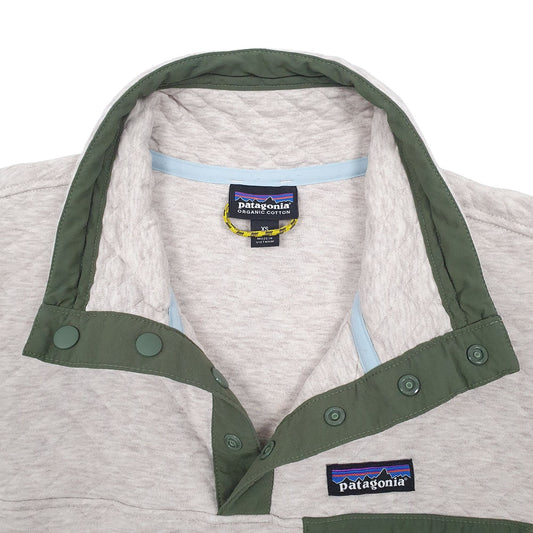 Womens Grey Patagonia Quilt Snap-T Pullover Quarter Zip Jumper