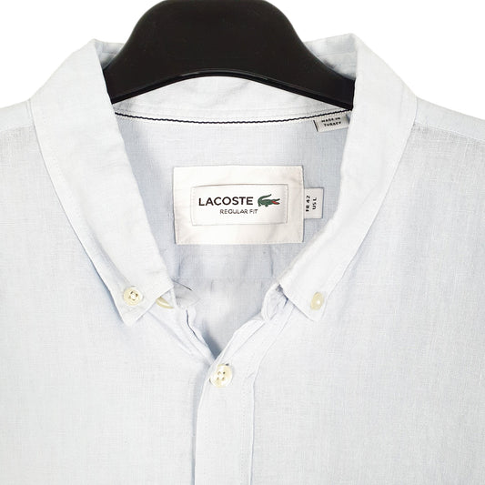 Mens Blue Lacoste Long Sleeve Shirt