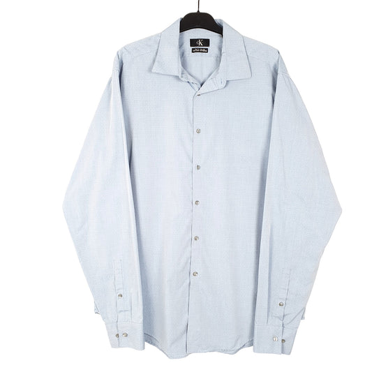 Mens Blue Calvin Klein Long Sleeve Shirt