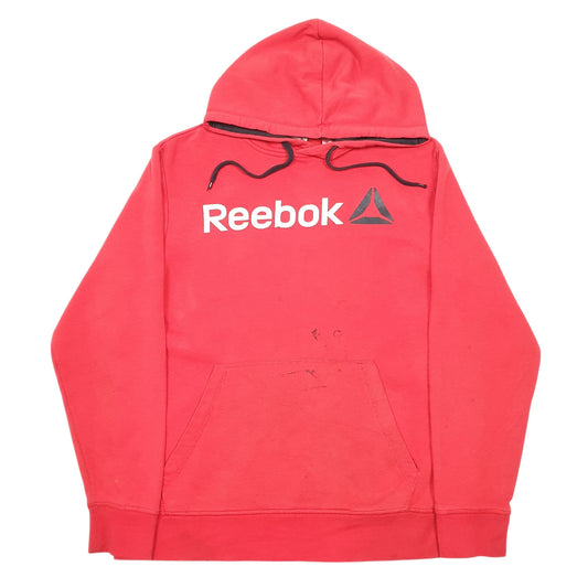 Mens Red Reebok Hoodie Jumper
