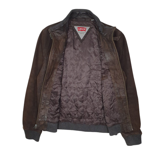 Mens Brown Levis Bomber Coat