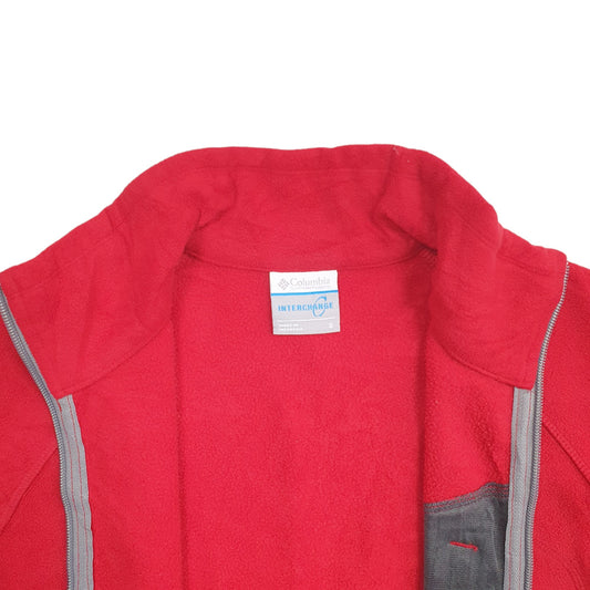 Mens Red Columbia Full Zip Jumper