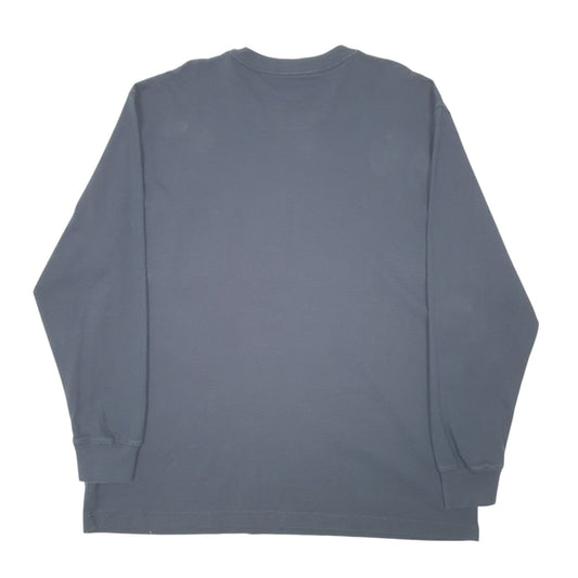 Mens Navy Dickies Pocket Contractors Supply Co Long Sleeve T Shirt