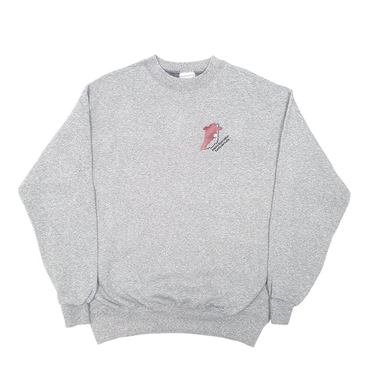 Mens Grey Lee Vintage Heavyweight Indiana Association Crewneck Jumper