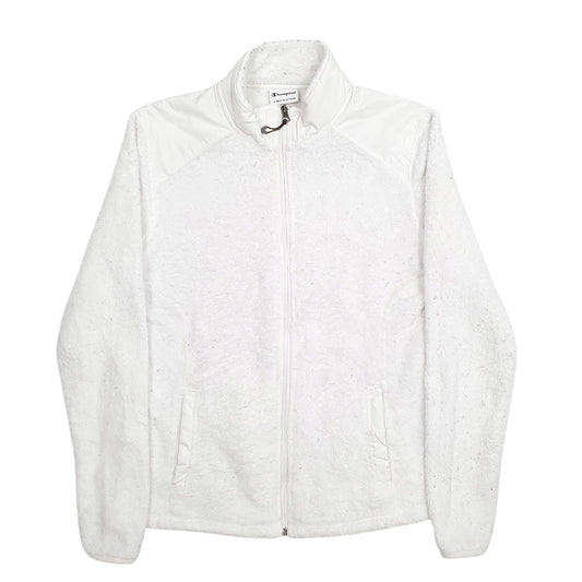 Womens White Champion Full Zip Jumper