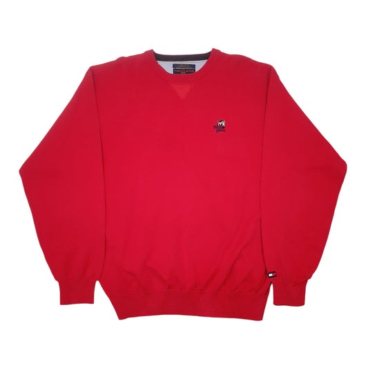 Mens Red Tommy Hilfiger Vintage Golf Crewneck Jumper