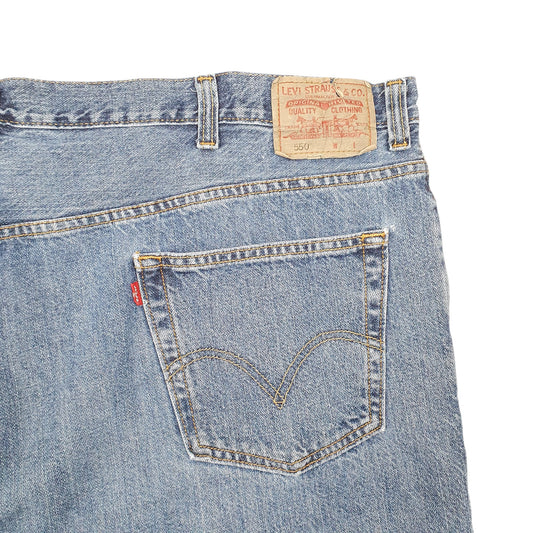 Mens Blue Levis Denim Jeans Jorts 550 Relaxed Baggy Denim Shorts