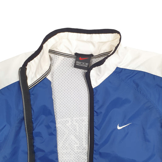 Womens Navy Nike Spellout Vintage 90's Coat