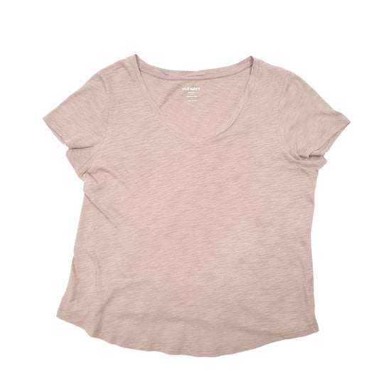 Womens Brown Old Navy V Neck Everywear Short Sleeve T Shirt