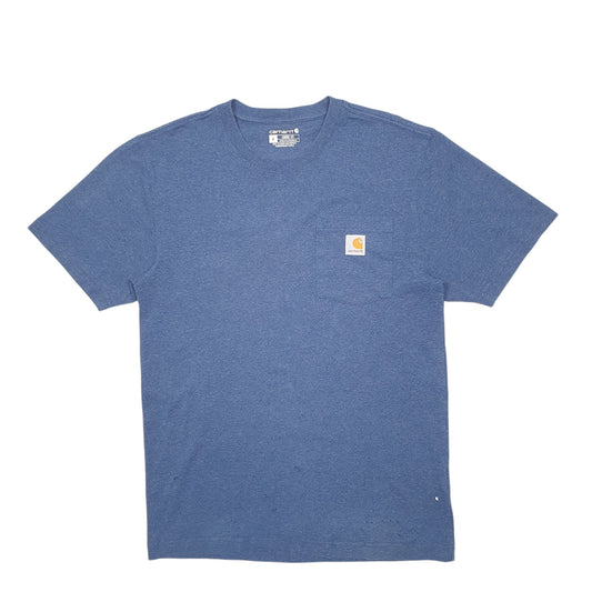 Mens Blue Carhartt Short Sleeve T Shirt