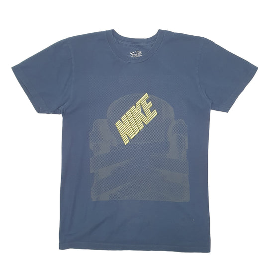 Mens Navy Nike Spellout Short Sleeve T Shirt