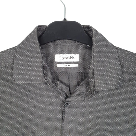Mens Grey Calvin Long Sleeve Shirt