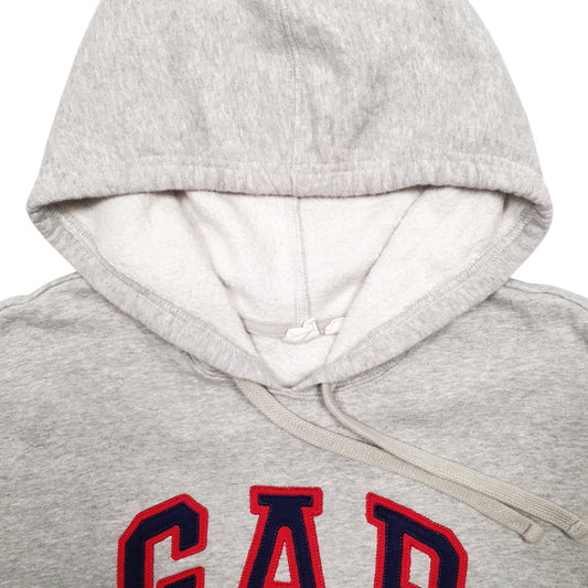 Womens Grey Gap Spellout Hoodie Jumper