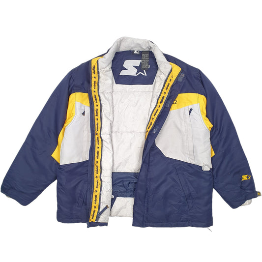 Mens Navy Starter Down Jacket Coat