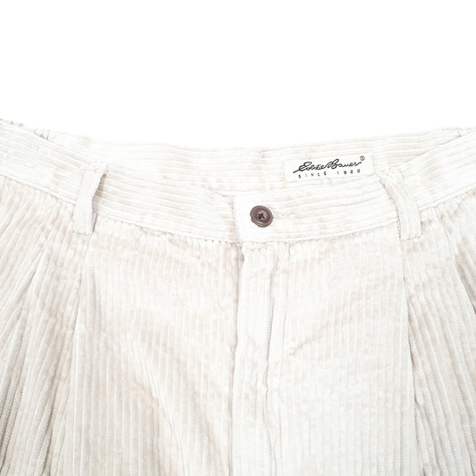 Womens Cream Eddie Bauer Corduroy Trousers