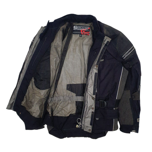 Mens Black Scott Motorsports Motor Cycle Gore-Tex Coat