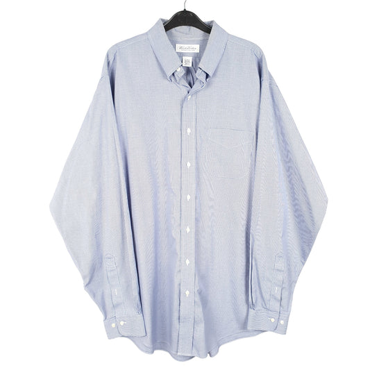 Mens Blue Brooks Brothers Houndstooth Long Sleeve Shirt