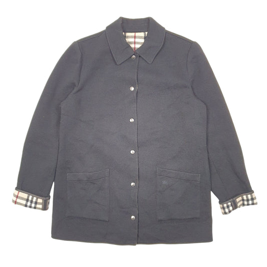Womens Black Burberry London Overcoat Coat