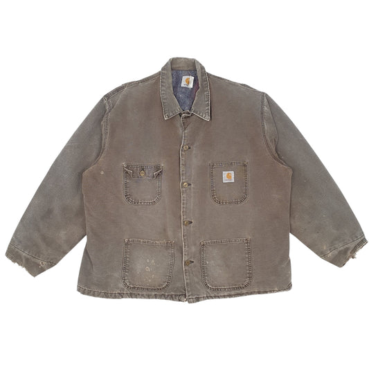 Mens Grey Carhartt Chore Blanket Lined C01 Coat