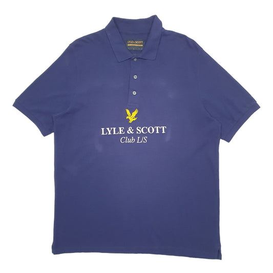 Mens Navy Lyle & Scott Short Sleeve Polo Shirt