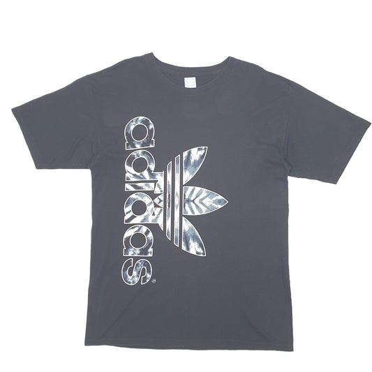 Mens Black Adidas Spellout Short Sleeve T Shirt