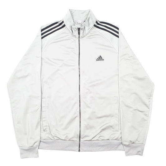 Mens Grey Adidas Track Suit Top Active Full Zip Jumper