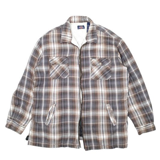 Mens Brown Dickies Shacket Sherpa Lined Coat