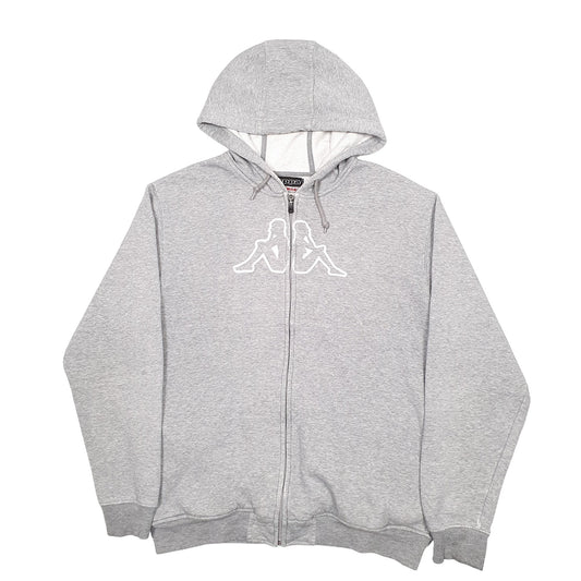 Mens Grey Kappa Hoodie Jumper