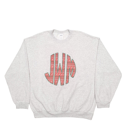 Mens Grey Gildan JWM Spellout Crewneck Jumper