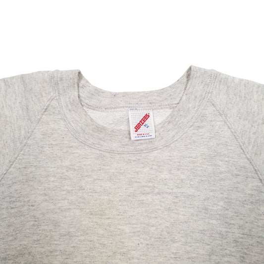 Mens Grey Jerzees Made In USA Crewneck Jumper