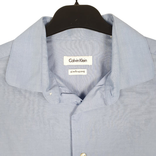 Mens Blue Calvin Klein Long Sleeve Shirt
