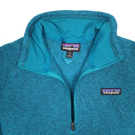Womens Blue Patagonia Better Sweater Quarter Zip Jumper