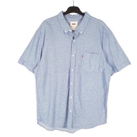 Mens Blue Levis Casual Summer Short Sleeve Shirt